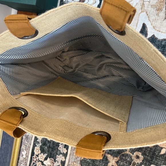 Nobu Hotel Burlap Linen Beach Tote Bag - Picture 5 of 5